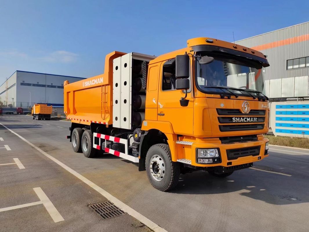 SHACMAN F3000 6x4 CNG Dump Truck 10JSD180 QH50 Spline Transmission 340 Hp/430Hp 12.00R20 banden