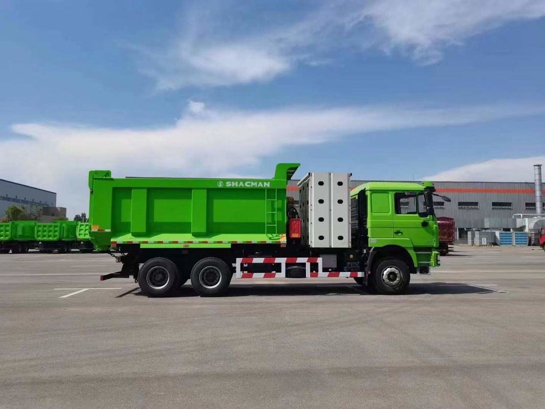 10 wielen SHACMAN F3000 CNG Dump Truck 6x4 Euro V WEICHAI-430HP Groen Perfect voor bouw en mijnbouw