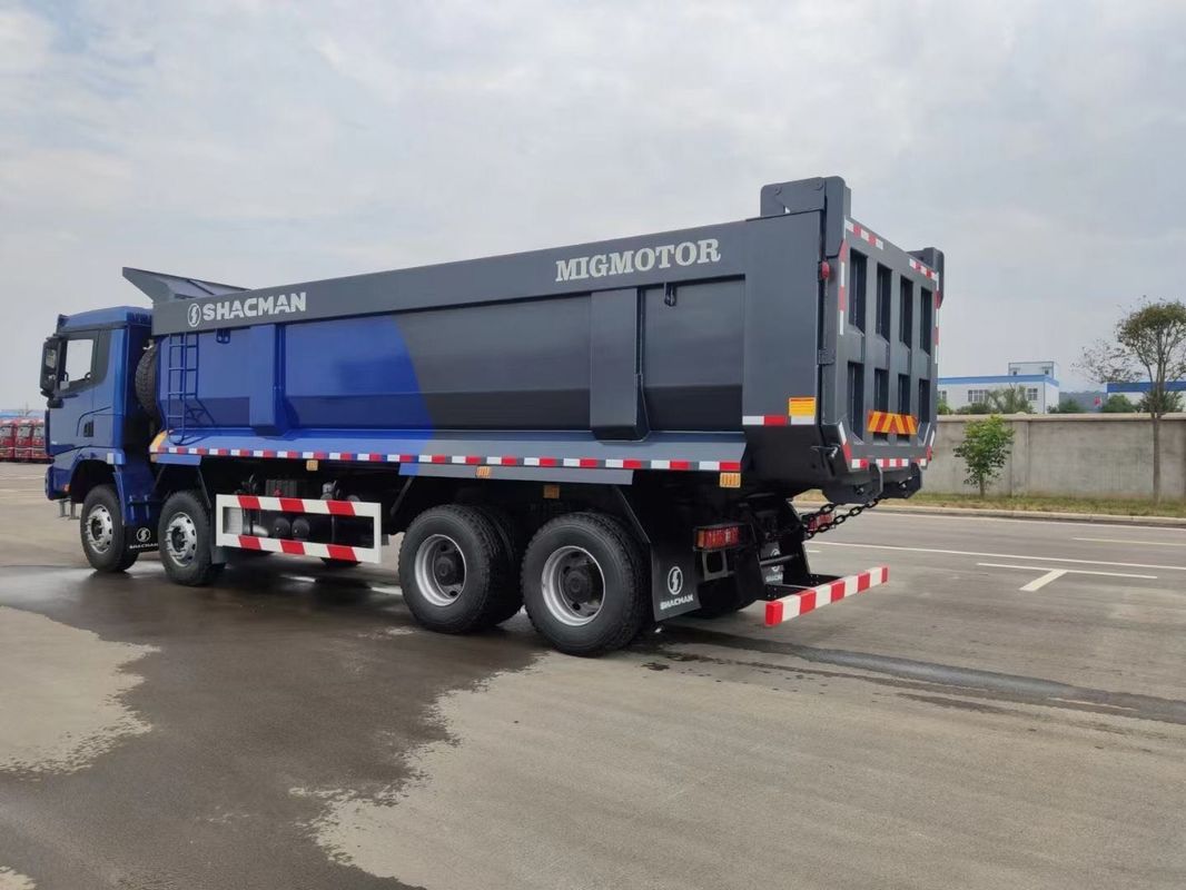 SHACMAN X3000 Dump Truck 8x4 380 pk EuroII Blauwe U-emmer Tipper WEICHAI motor
