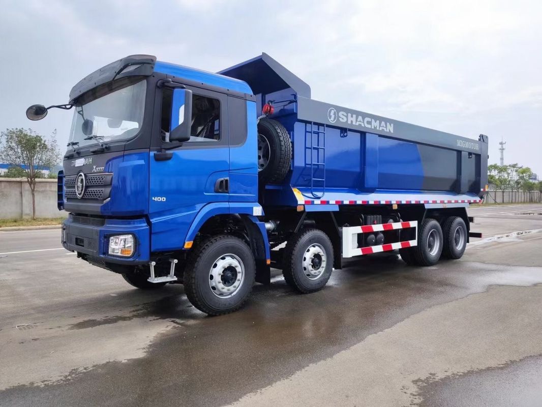 SHACMAN X3000 Dump Truck 8x4 380 pk EuroII Blauwe U-emmer Tipper WEICHAI motor