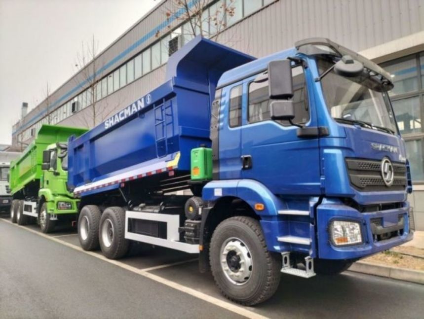SHACMAN Dump Truck 6x4 H3000 340 EuroII Blauwe vrachtdoos voor U-type tipper