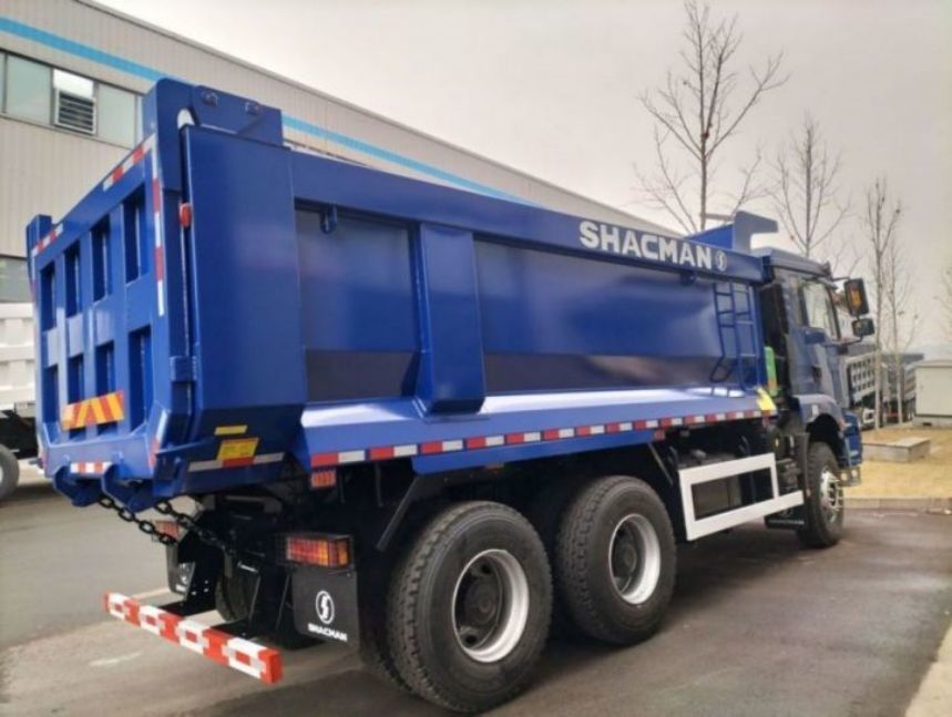 SHACMAN Dump Truck 6x4 H3000 340 EuroII Blauwe vrachtdoos voor U-type tipper