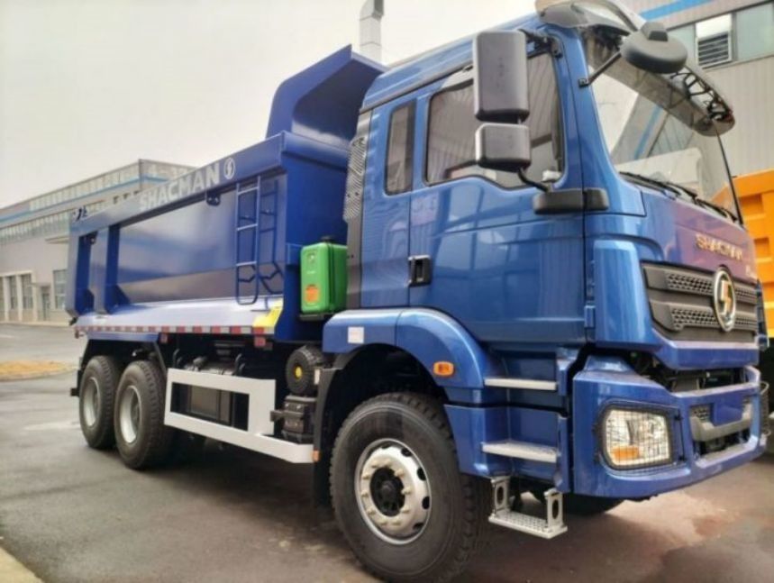 SHACMAN U-Cargo doos Dump Truck 6x4 H3000 380 EuroII Blue Tipper Standard cabine 12.00R20 banden