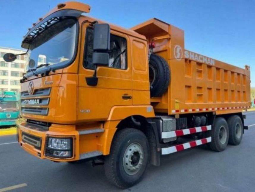 SHACMAN Export Tipper Dump Truck F3000 6x4 380 EuroII Geel Luxe Rijervaring