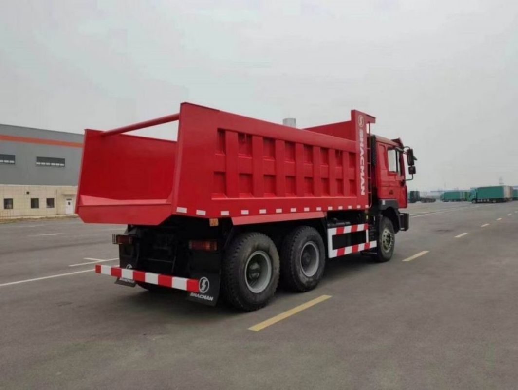 10 pogingen SHACMAN Red Dump Truck F3000 Dump Truck Voertuig 380HP voor de mijnbouw