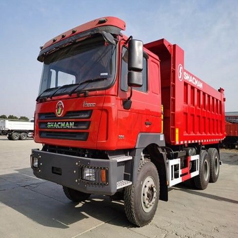 10 pogingen SHACMAN Red Dump Truck F3000 Dump Truck Voertuig 380HP voor de mijnbouw