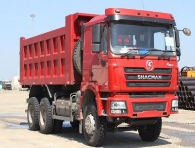 10 pogingen SHACMAN Red Dump Truck F3000 Dump Truck Voertuig 380HP voor de mijnbouw