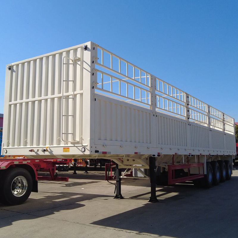 4Axels High Fence Semi Trailer 60 Ton 13 Ton Semi Transport Trailer Truck Ce