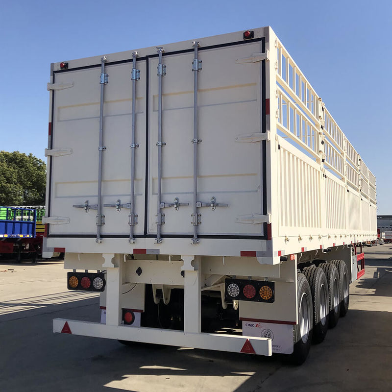 4Axels High Fence Semi Trailer 60 Ton 13 Ton Semi Transport Trailer Truck Ce