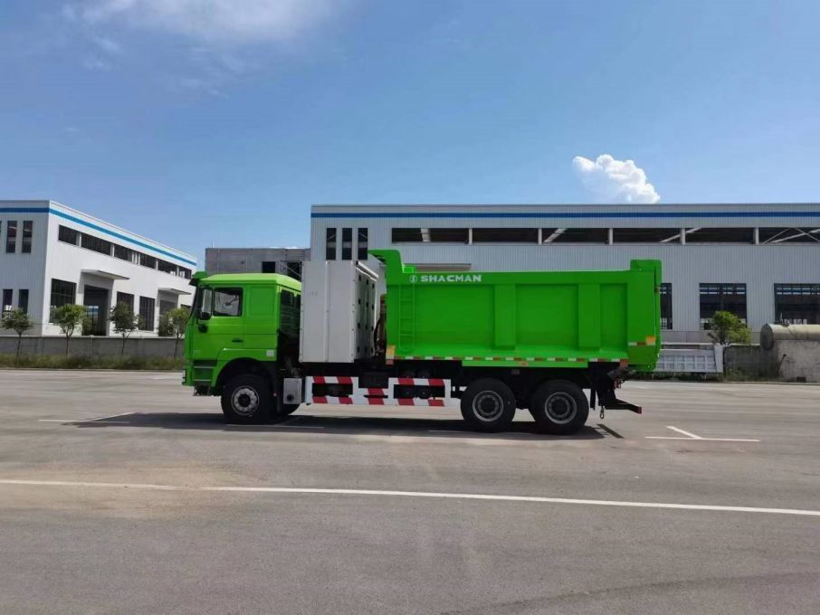10 wielen SHACMAN F3000 CNG Dump Truck 6x4 Euro V WEICHAI-430HP Groen Perfect voor bouw en mijnbouw