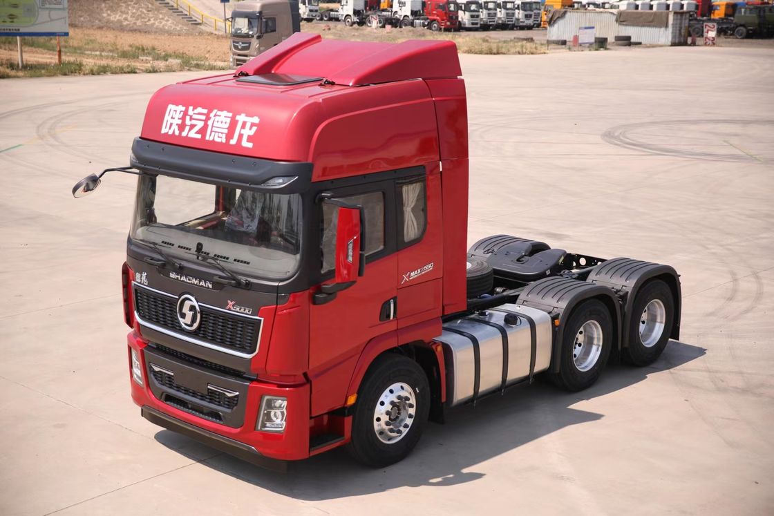 WP12.460E50 Motor en Standaard Luchtfilter Uitgeruste SHACMAN X5000 Trekker 6x4 460PK EuroV Rode Vrachtwagen Trekker