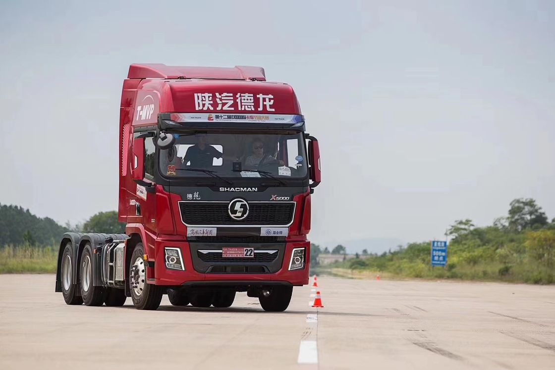 WP12.460E50 Motor en Standaard Luchtfilter Uitgeruste SHACMAN X5000 Trekker 6x4 460PK EuroV Rode Vrachtwagen Trekker