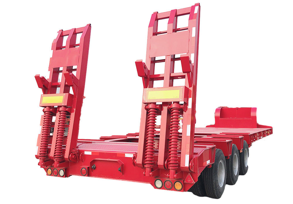 CIMC zware lage-bed half-trailer Truck FUWA 3 axel Transport van apparatuur
