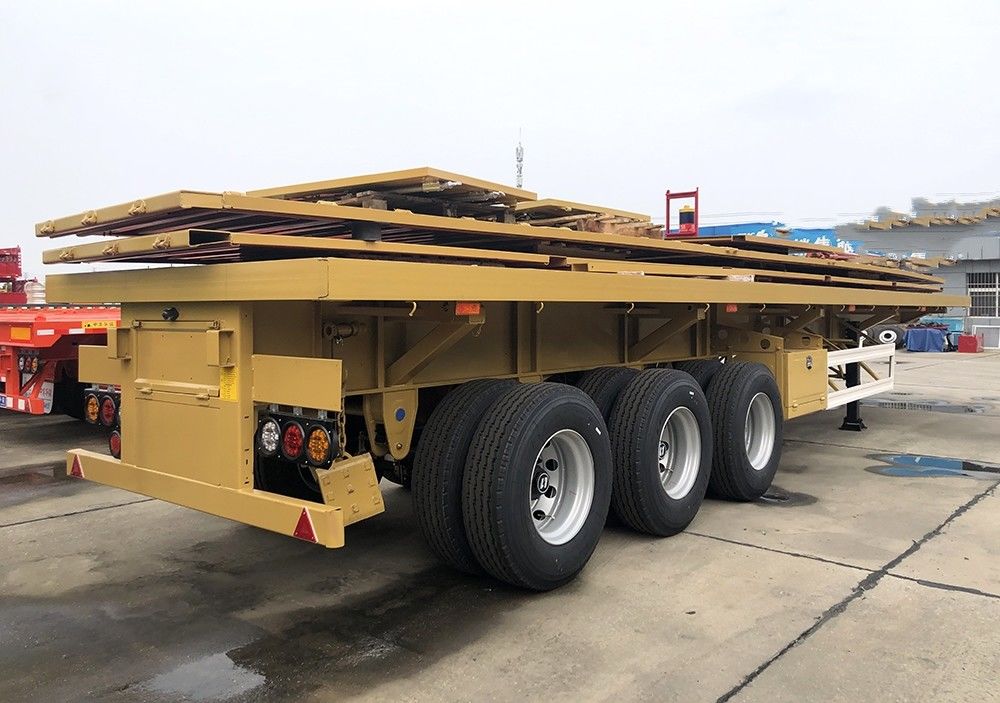 CIMC HUAJUN 3 Achsel Side Tipper Semi-trailer met slotbalk aan beide zijden 60 ton Semi-trailer
