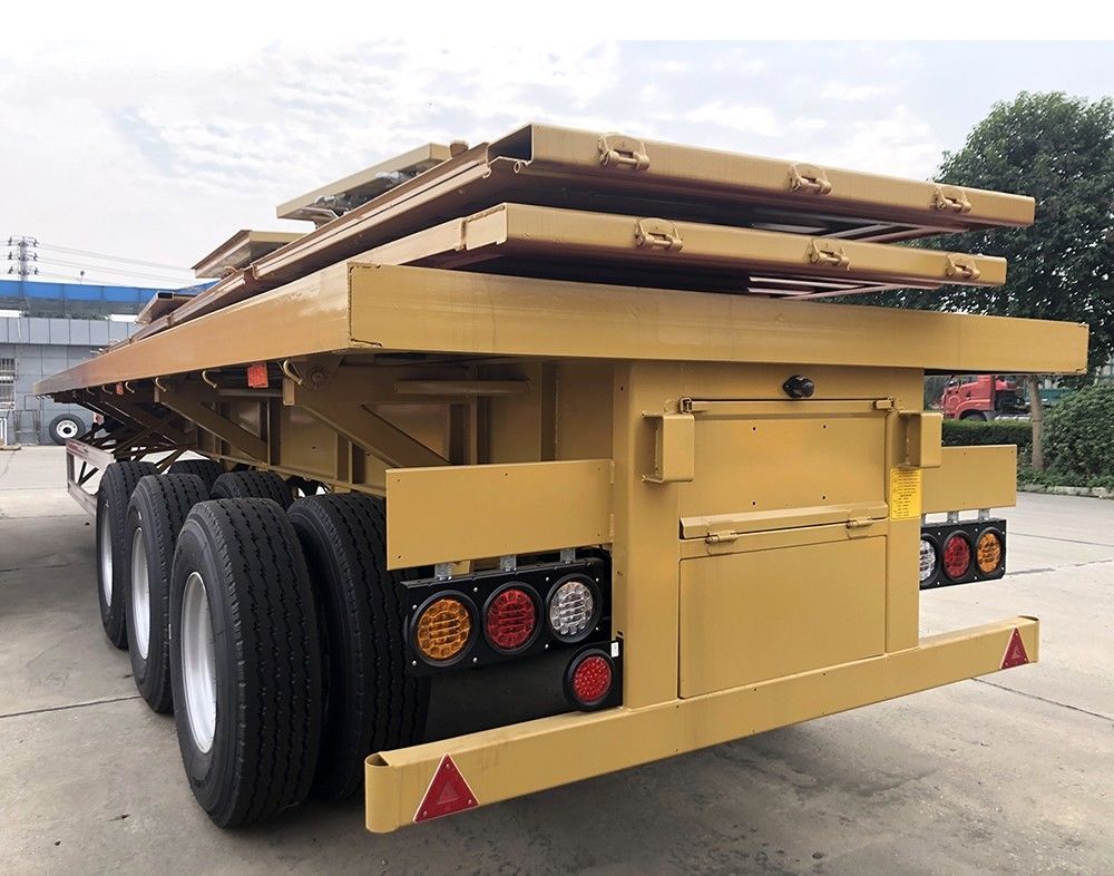 CIMC HUAJUN 3 Achsel Side Dump Semi-trailer voor zwaar werk met slotbalk 60 ton