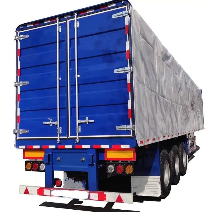 CIMC Side Curtain Semi-trailer van het type box van de 3-assige bestelwagen voor het vervoer van palletladingen