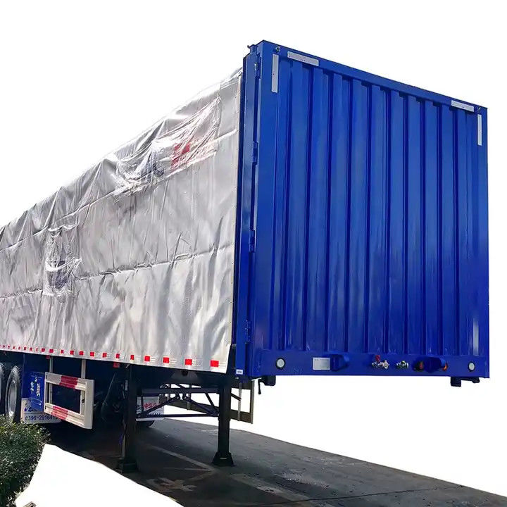 CIMC Side Curtain Semi-trailer van het type box van de 3-assige bestelwagen voor het vervoer van palletladingen