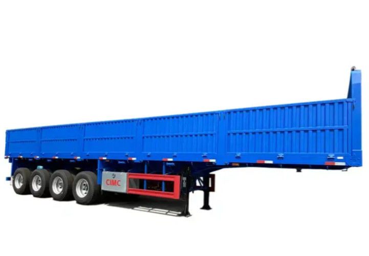CIMC 4-assige platte oplegger met 1000 mm zijwand 40Ton-transportrijtuig