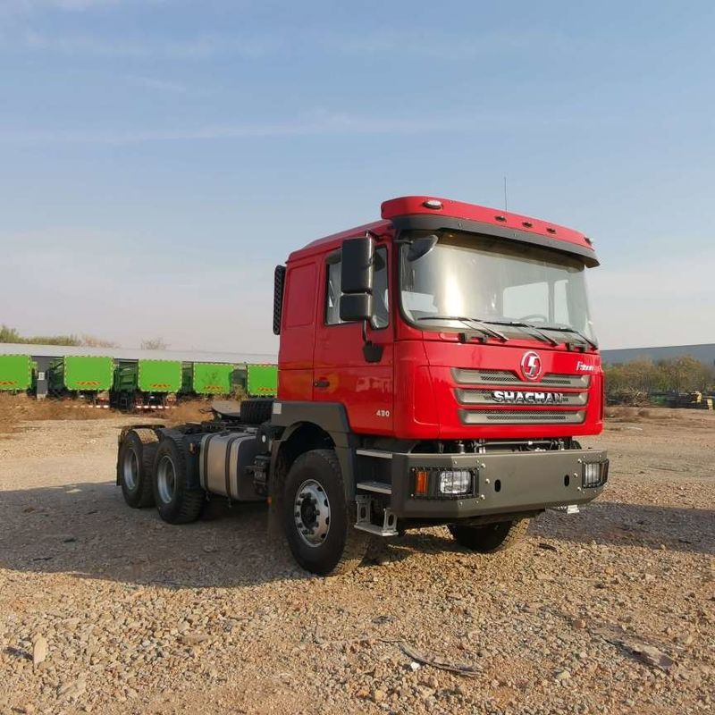 Rood SHACMAN F3000 375HP Euro V 6 wiel trekkerkop 4x2 WEICHAI motor
