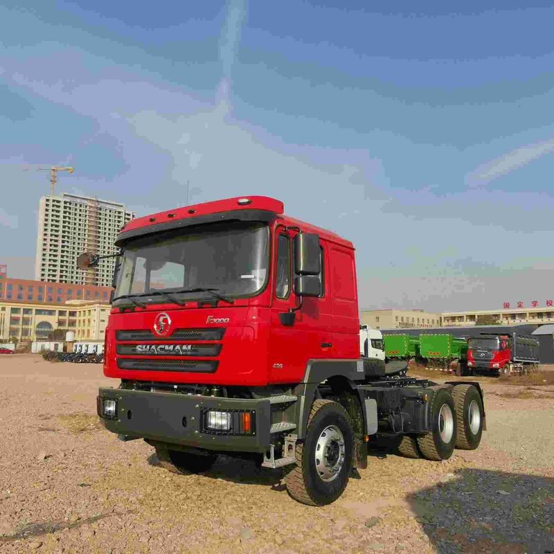 Rood SHACMAN F3000 375HP Euro V 6 wiel trekkerkop 4x2 WEICHAI motor