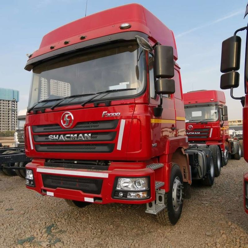 Rood SHACMAN F3000 375HP Euro V 6 wiel trekkerkop 4x2 WEICHAI motor