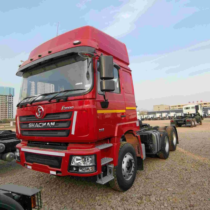 Rood SHACMAN F3000 375HP Euro V 6 wiel trekkerkop 4x2 WEICHAI motor