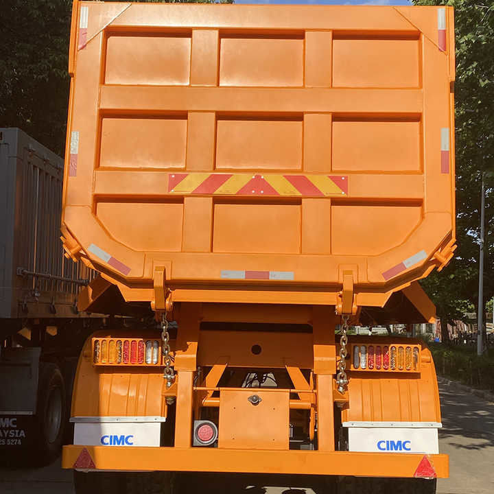 SHACMAN CIMC 3 As Mining U-vormige Semi-trailer Tipper dump truck