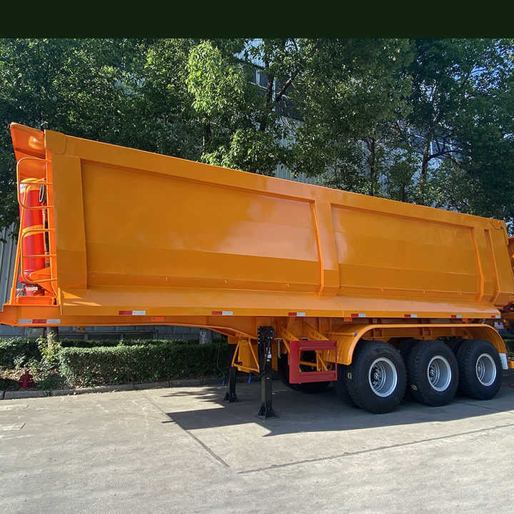SHACMAN CIMC 3 As Mining U-vormige Semi-trailer Tipper dump truck