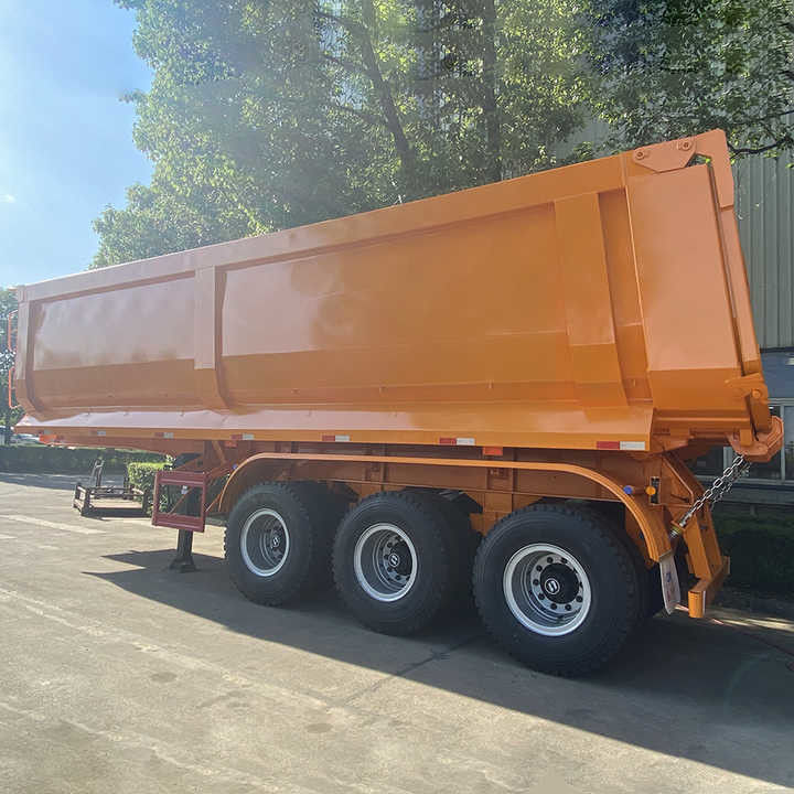 SHACMAN CIMC 3 As Mining U-vormige Semi-trailer Tipper dump truck