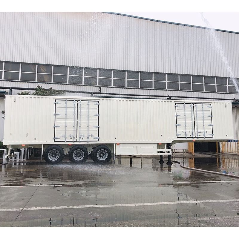 3 As SHACMAN Voetdroge bestelwagen Container Semi-trailer CIMC Van Type Semi-trailer