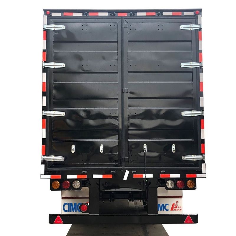 CIMC-bustype Halve aanhangwagen 3 Achsvoet droog buscontainer doos aanhangwagen