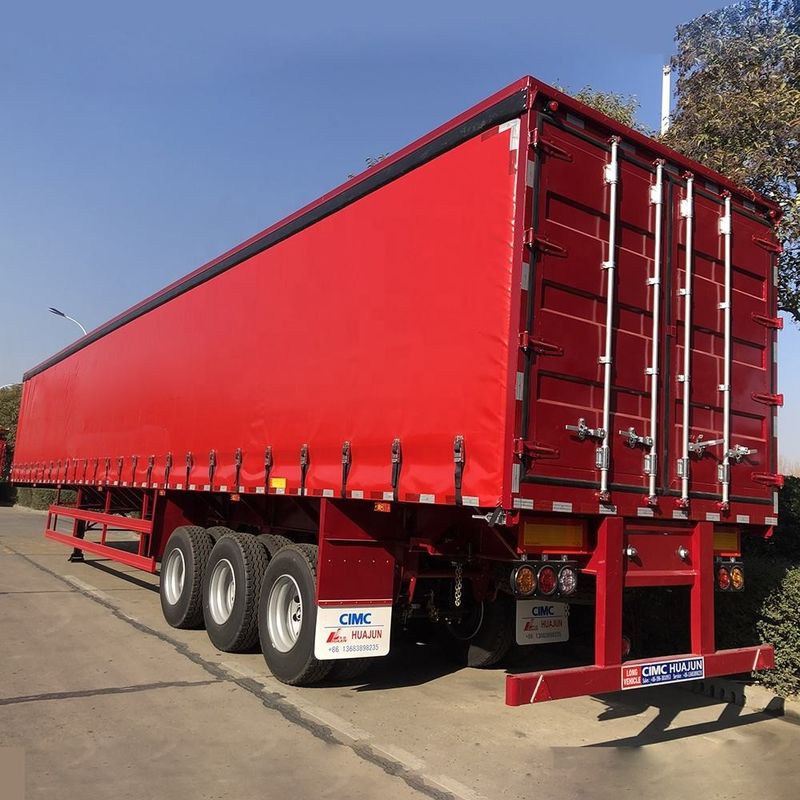 SHACMAN Van Type Semi-trailer 50T 3 Achs Voet Droog Semi-trailer Truck CIMC