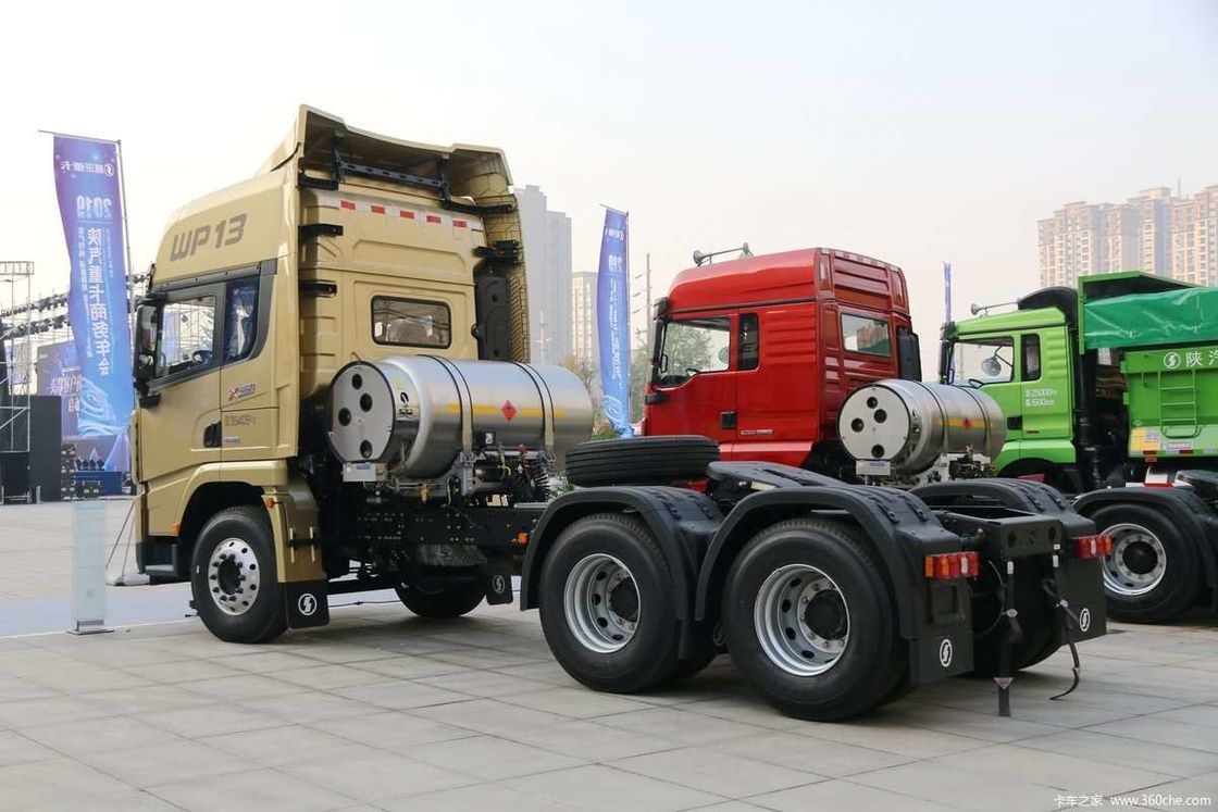 LNG 480 pk SHACMAN X3000 6x4 trekker EuroV witte vrachtwagen trekkerkop